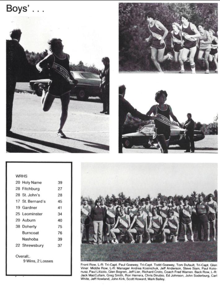 Wachusett Regional High Class of 1980 Cross Country