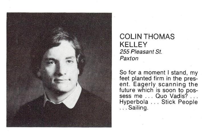 Colin Thomas Kelley Paxton Massachusetts Obituary